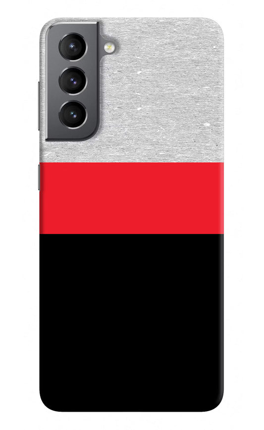 Tri Color Pattern Samsung S21 Hard Case Back Cover by Casekaro