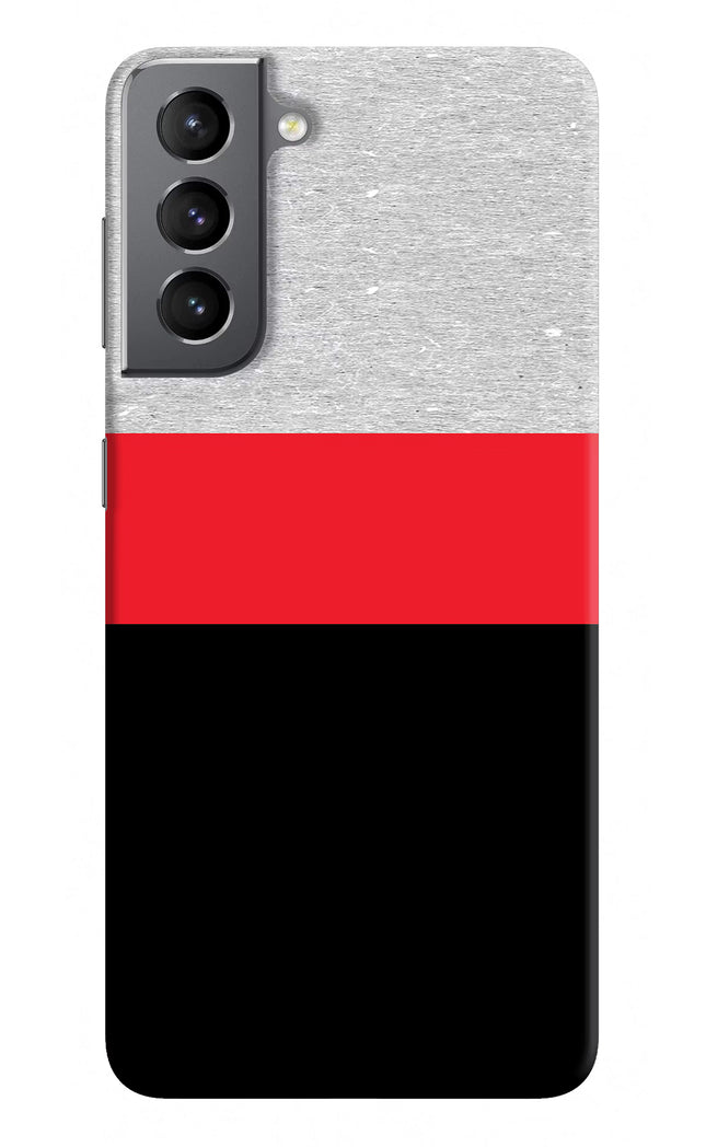 Tri Color Pattern Samsung S21 Hard Case Back Cover by Casekaro