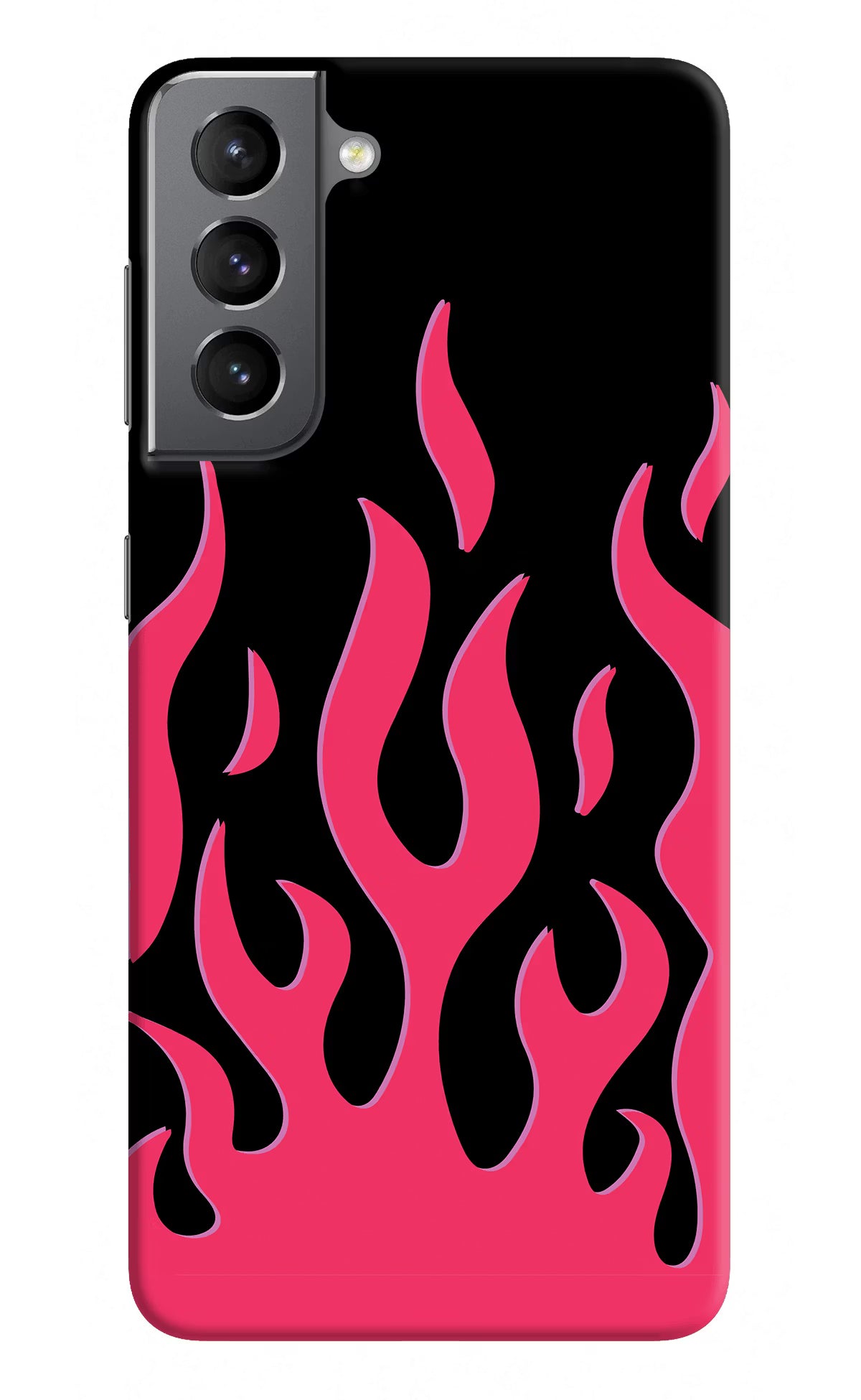 Fire Flames Samsung S21 Hard Case Back Cover by Casekaro