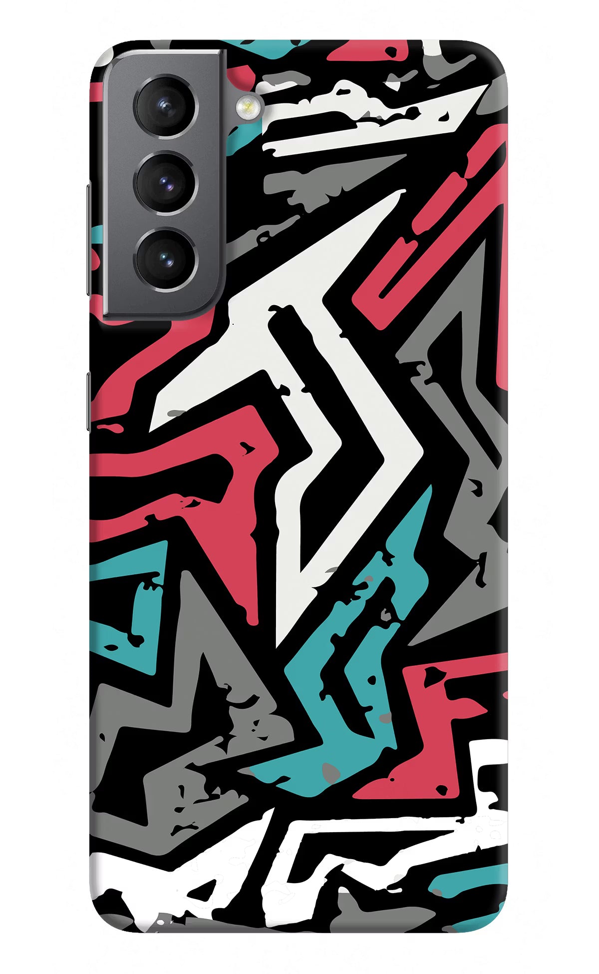 Geometric Graffiti Samsung S21 Hard Case Back Cover by Casekaro