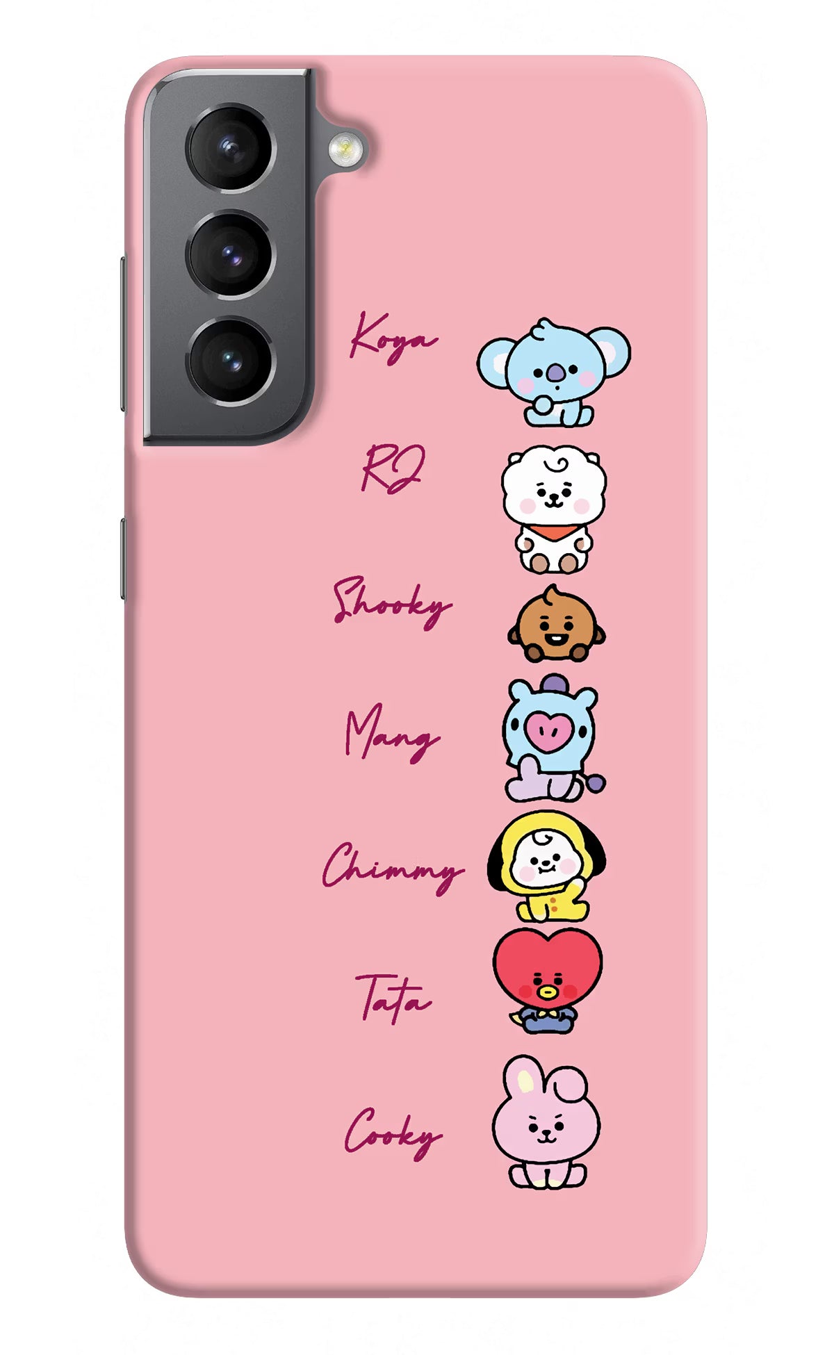 BTS names Samsung S21 Hard Case Back Cover by Casekaro