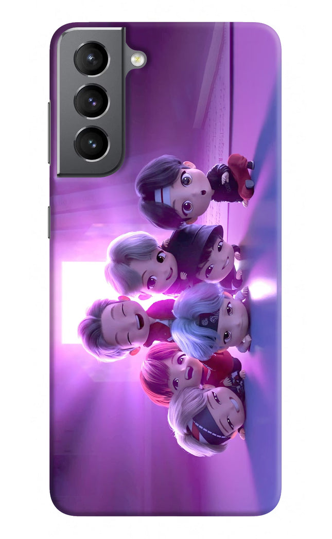 BTS Chibi Samsung S21 Hard Case Back Cover by Casekaro