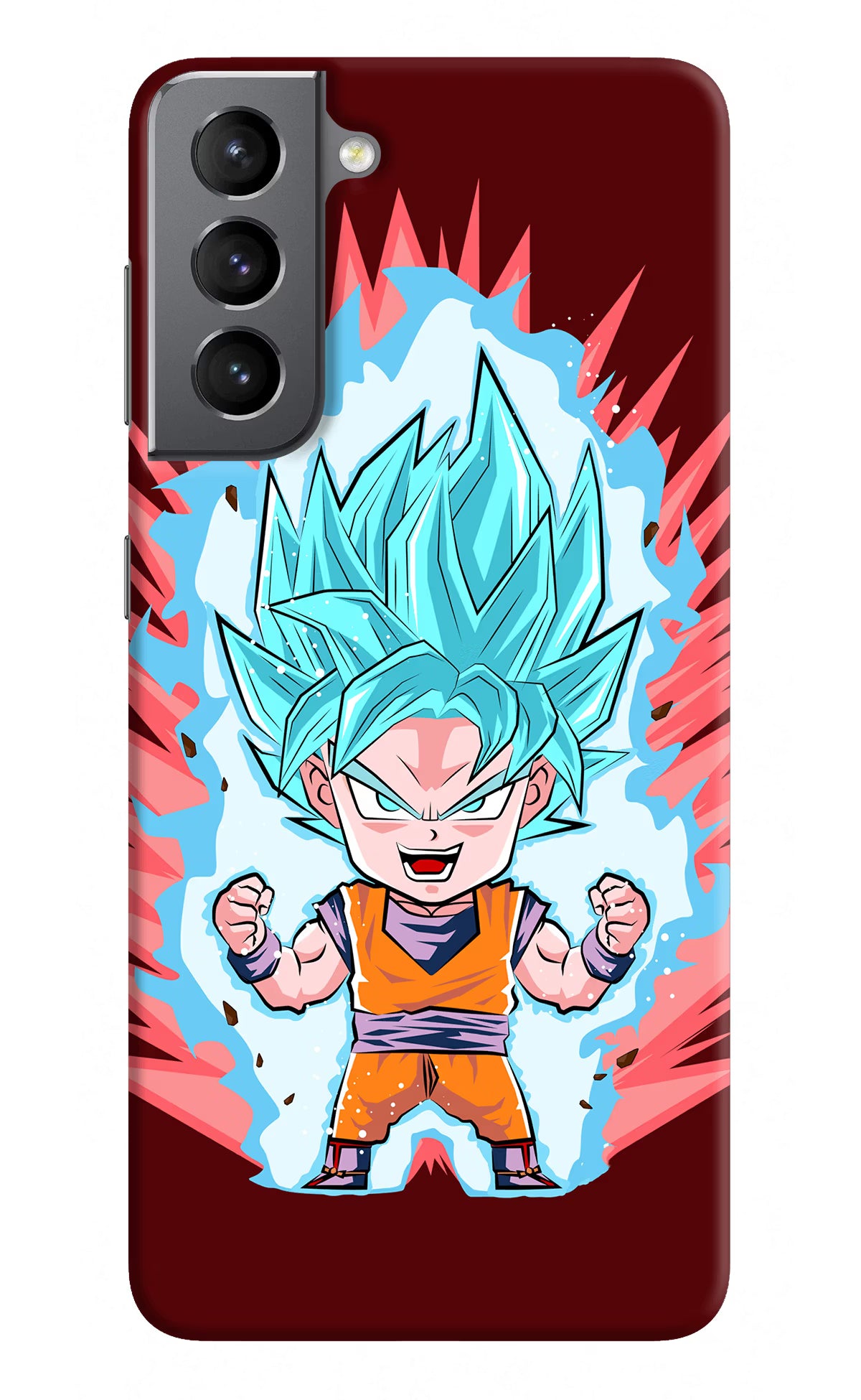Goku Little Samsung S21 Hard Case Back Cover by Casekaro