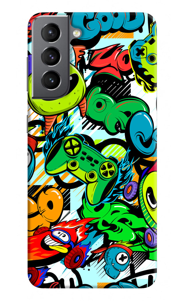Game Doodle Samsung S21 Hard Case Back Cover by Casekaro