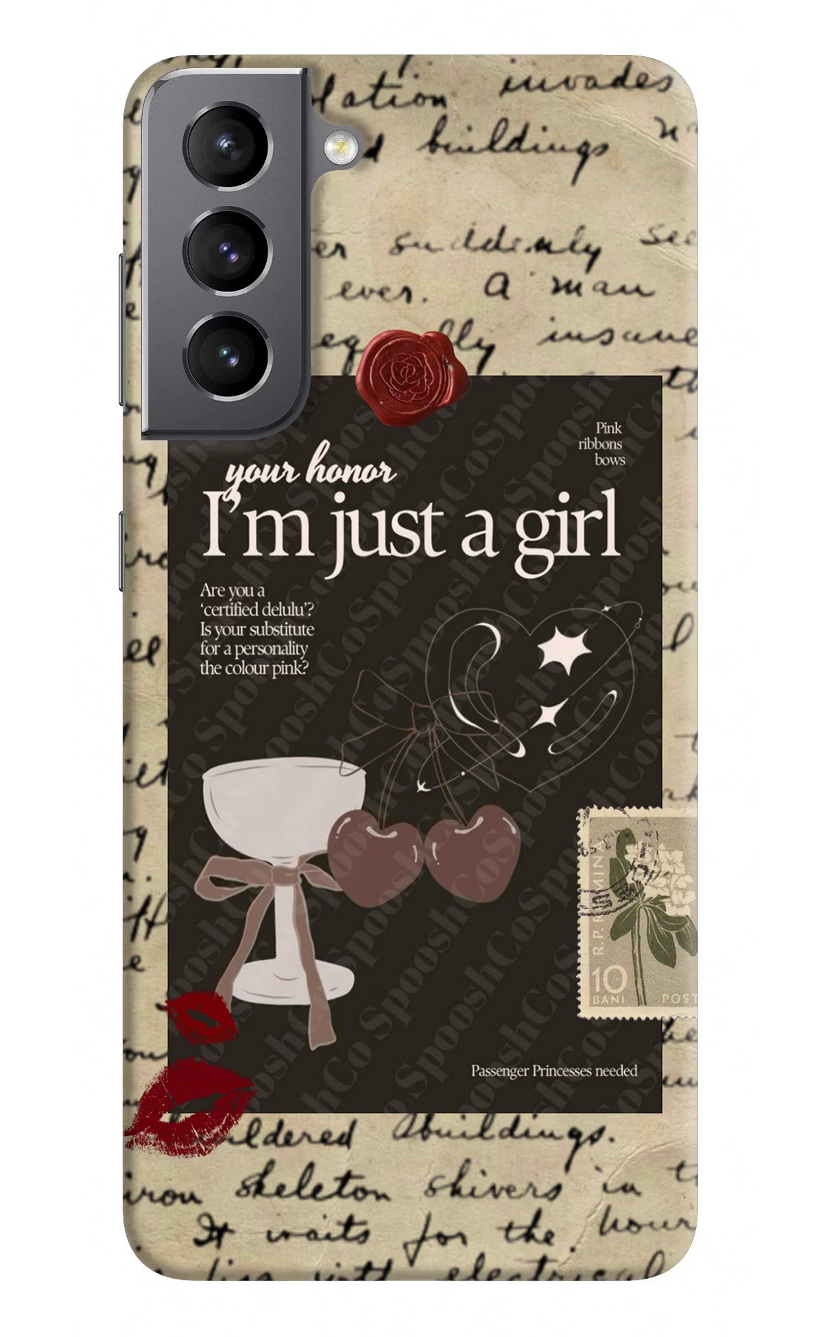 I am just a girl Samsung S21 Hard Case Back Cover by Casekaro