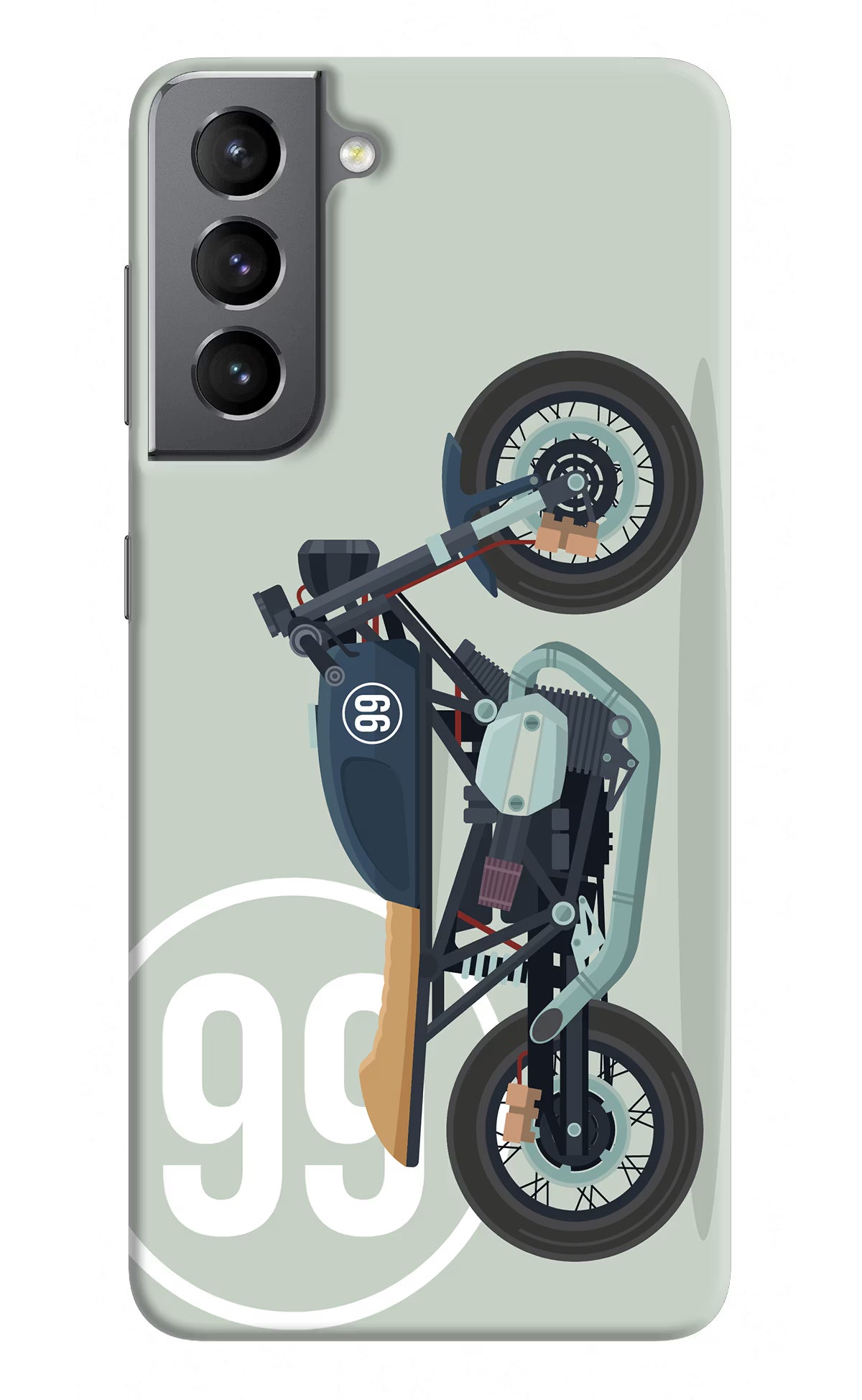 Classic Cafe Racer 99 Samsung S21 Hard Case Back Cover by Casekaro