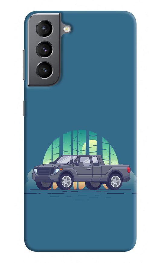 Retro Garage Vibe Samsung S21 Hard Case Back Cover by Casekaro
