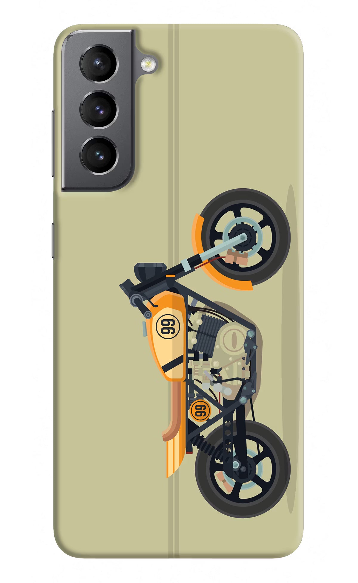 Vertical Speedster Samsung S21 Hard Case Back Cover by Casekaro