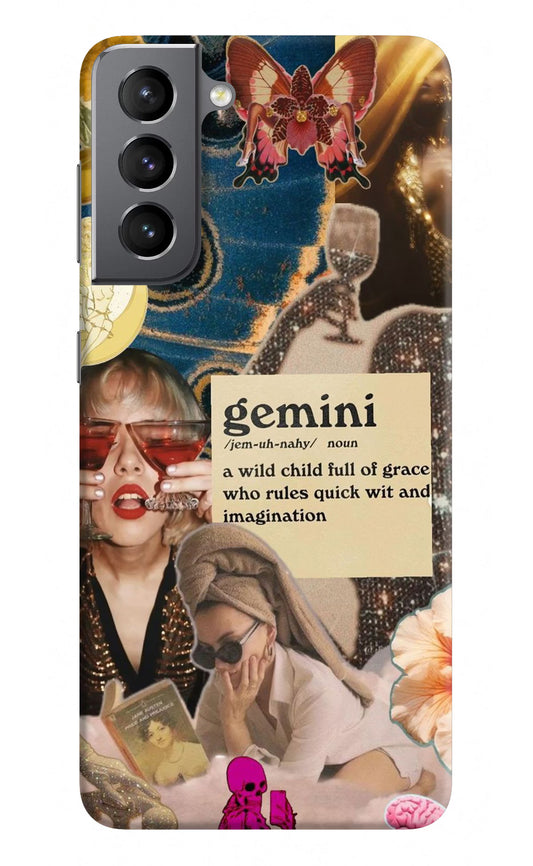 Gemini Zodiac Samsung S21 Hard Case Back Cover by Casekaro