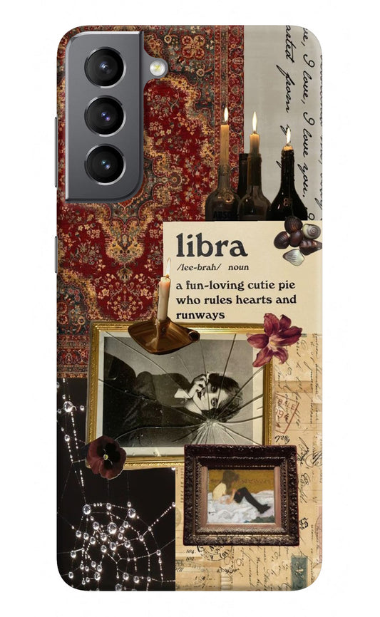 Libra Zodiac Samsung S21 Hard Case Back Cover by Casekaro