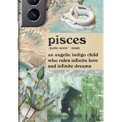 Pisces Zodiac Samsung S21 Hard Case Back Cover by Casekaro