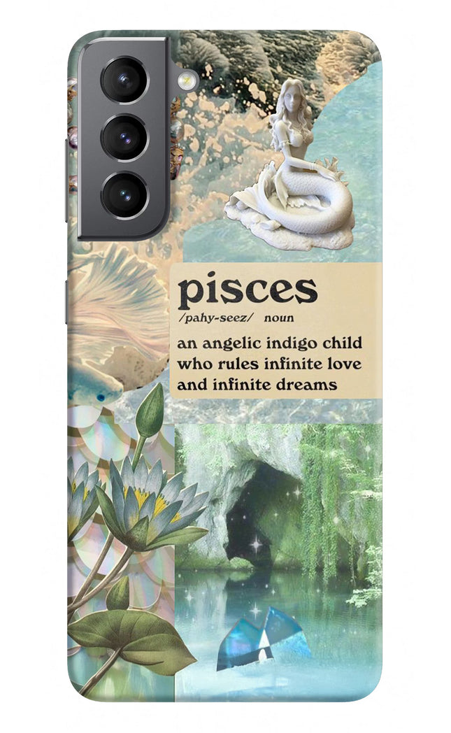 Pisces Zodiac Samsung S21 Hard Case Back Cover by Casekaro