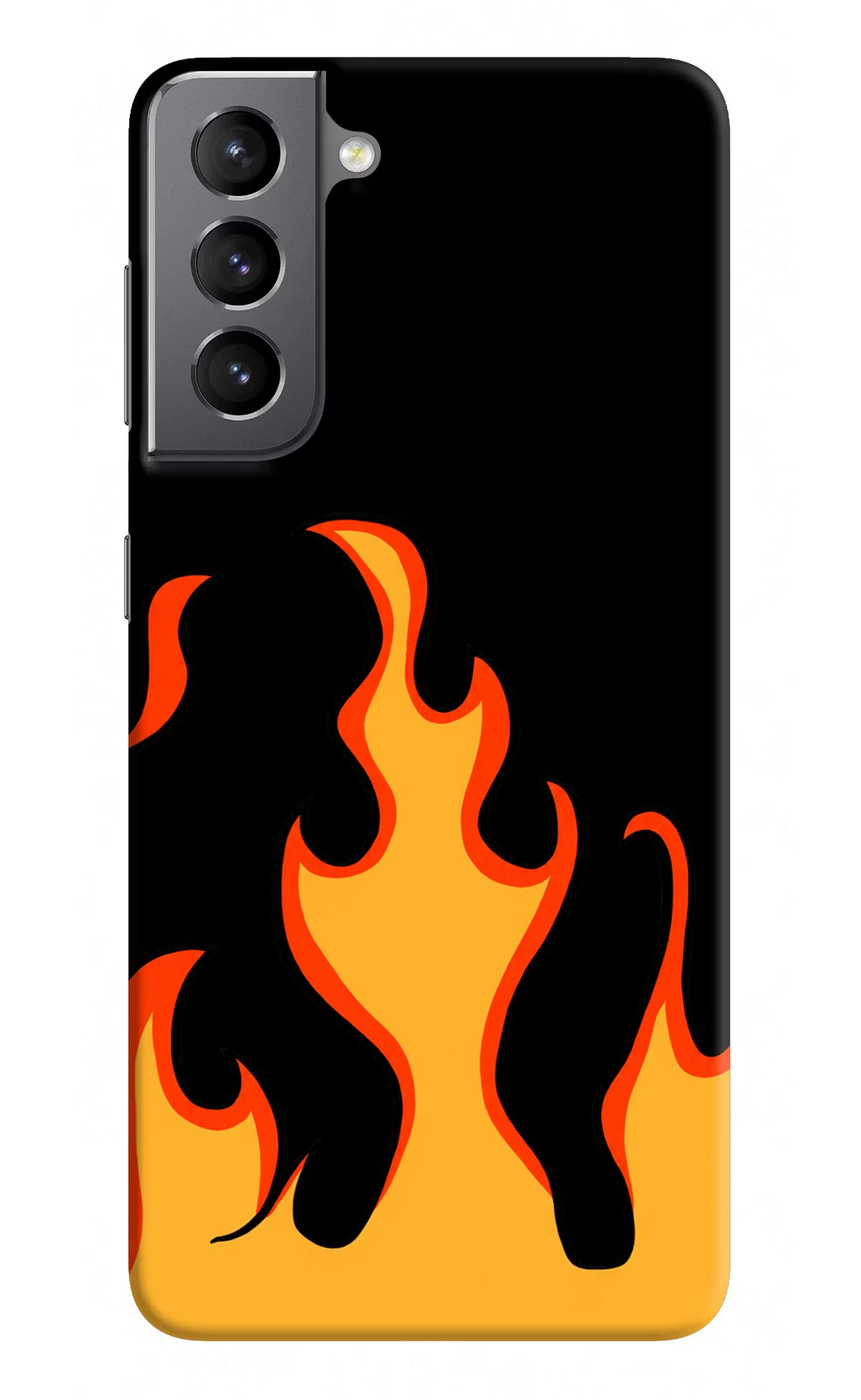 Fired Up – Black Samsung S21 Hard Case Back Cover by Casekaro