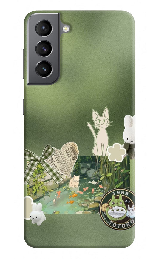 Aesthetic anime Samsung S21 Hard Case Back Cover by Casekaro
