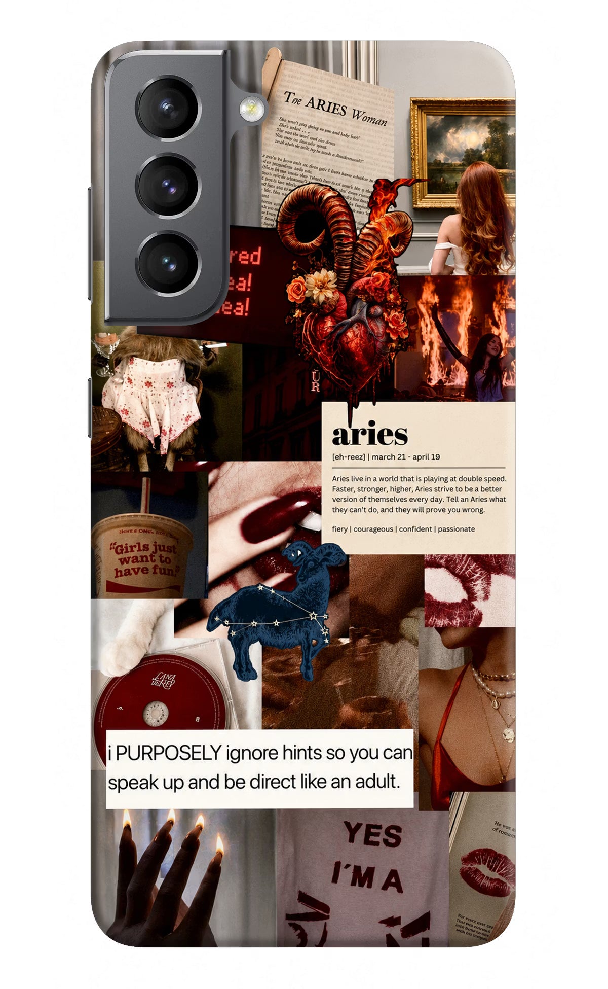 Zodiac Aries Samsung S21 Back Cover