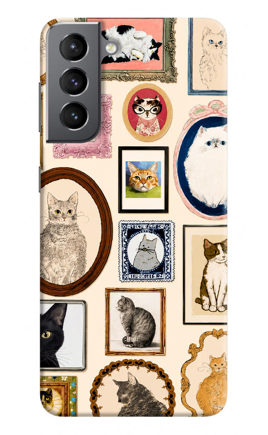 Mirror Cats Samsung S21 Hard Case Back Cover by Casekaro