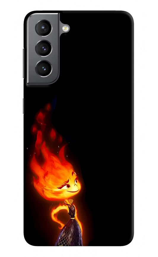 Ember Flame Samsung S21 Hard Case Back Cover by Casekaro