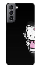 Kitty Charm Samsung S21 Hard Case Back Cover by Casekaro