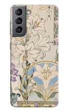 White Lily Samsung S21 Back Cover