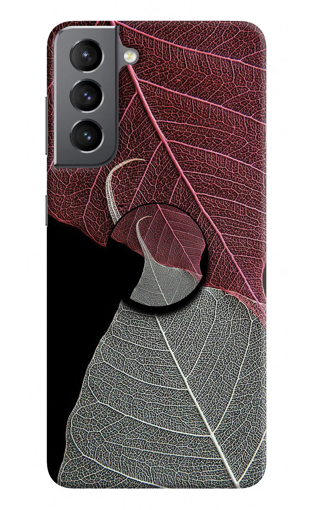 Leaf Pattern Samsung S21 Pop Case by Casekaro