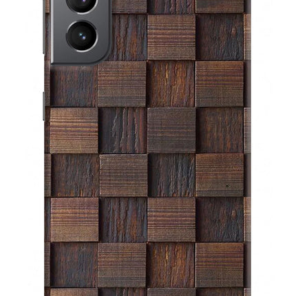 Wooden Cube Design Samsung S21 Plus Hard Case Back Cover by Casekaro
