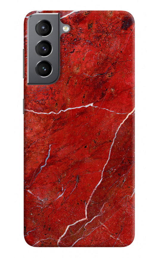 Red Marble Design Samsung S21 Plus Hard Case Back Cover by Casekaro