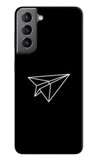 Paper Plane White Samsung S21 Plus Hard Case Back Cover by Casekaro