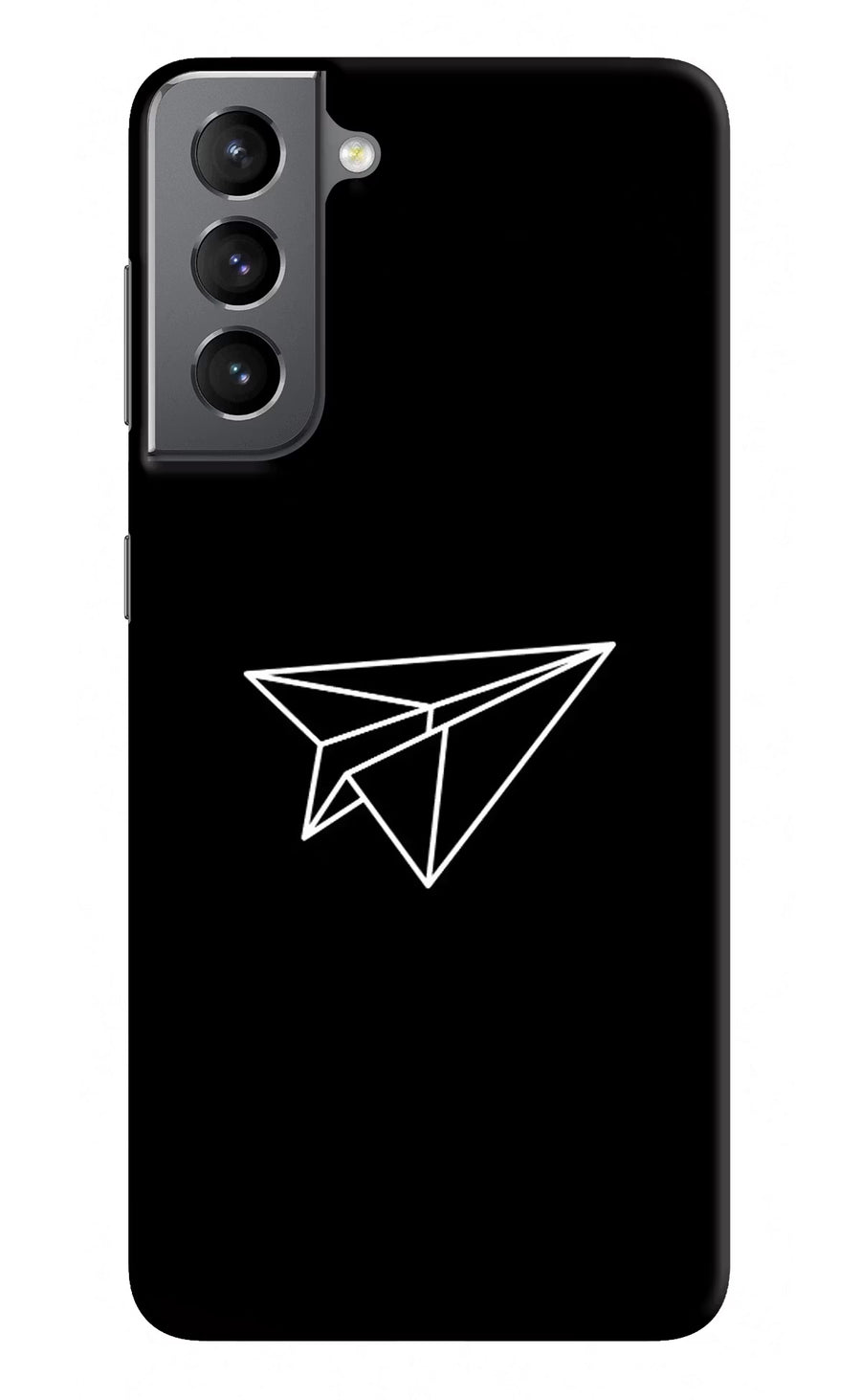 Paper Plane White Samsung S21 Plus Back Cover, Hard case