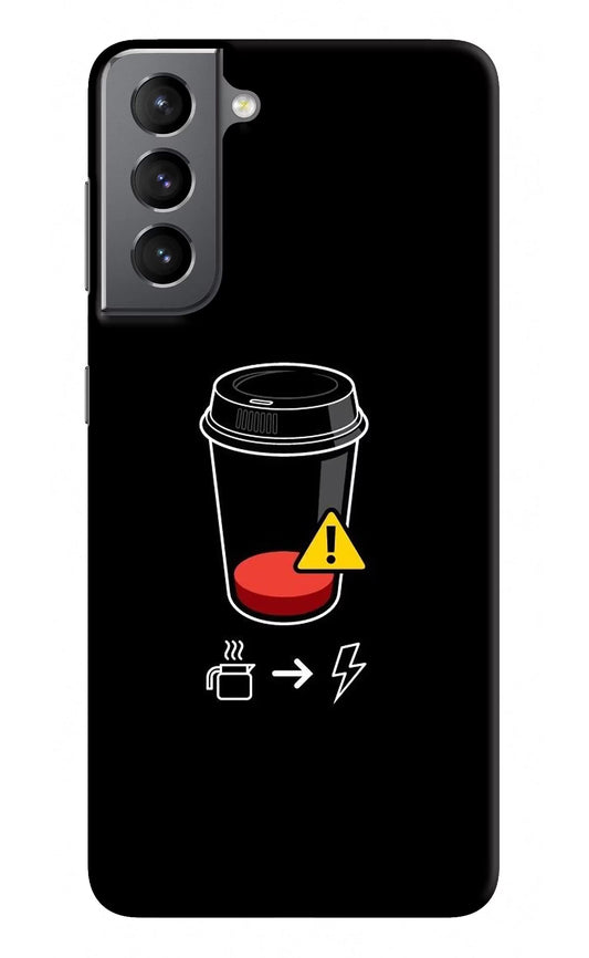 Coffee Samsung S21 Plus Hard Case Back Cover by Casekaro