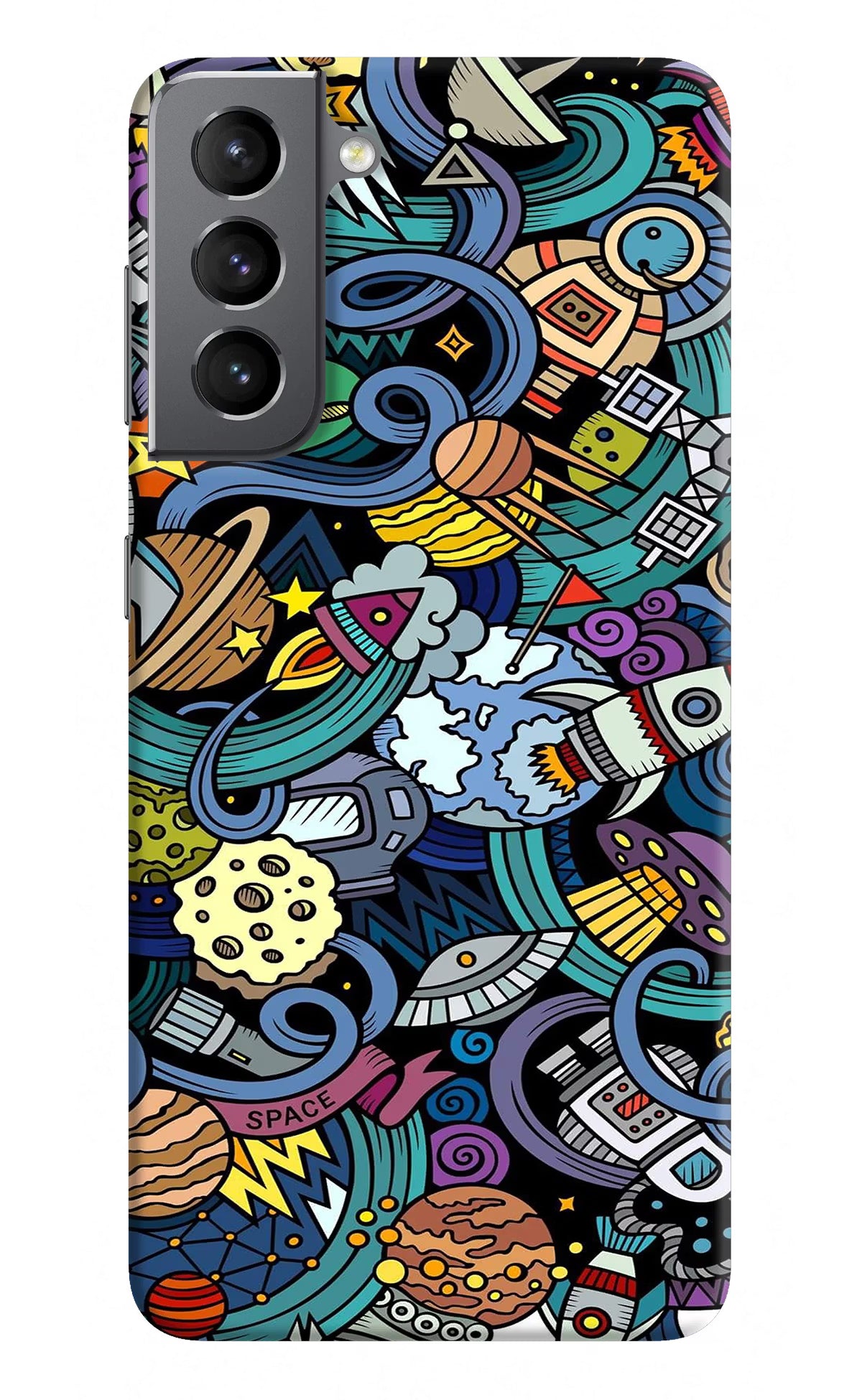 Space Abstract Samsung S21 Plus Hard Case Back Cover by Casekaro