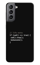 Life Motto Code Samsung S21 Plus Hard Case Back Cover by Casekaro