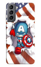Captain America Samsung S21 Plus Hard Case Back Cover by Casekaro