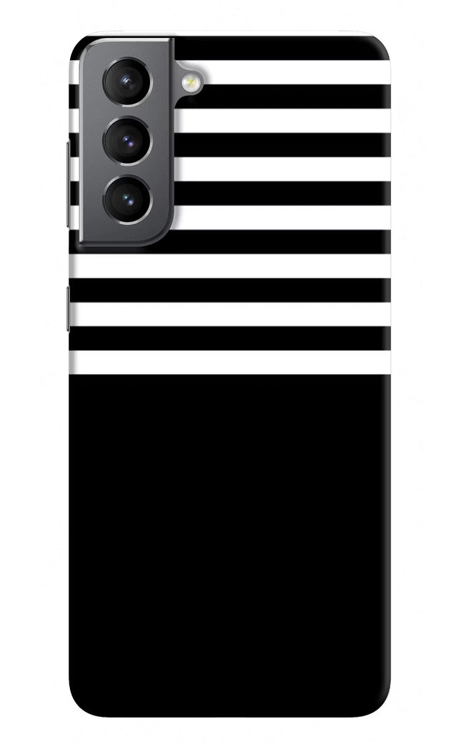 Black and White Print Samsung S21 Plus Hard Case Back Cover by Casekaro