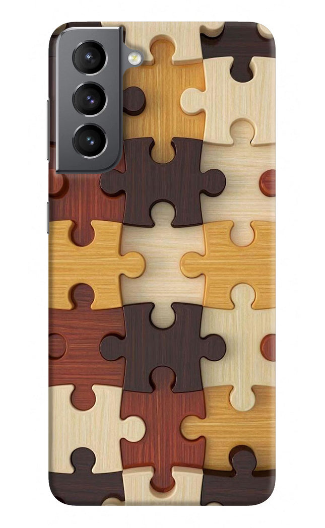 Wooden Puzzle Samsung S21 Plus Hard Case Back Cover by Casekaro