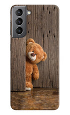 Teddy Wooden Samsung S21 Plus Hard Case Back Cover by Casekaro