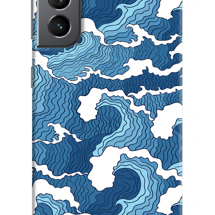 Blue Waves Samsung S21 Plus Hard Case Back Cover by Casekaro