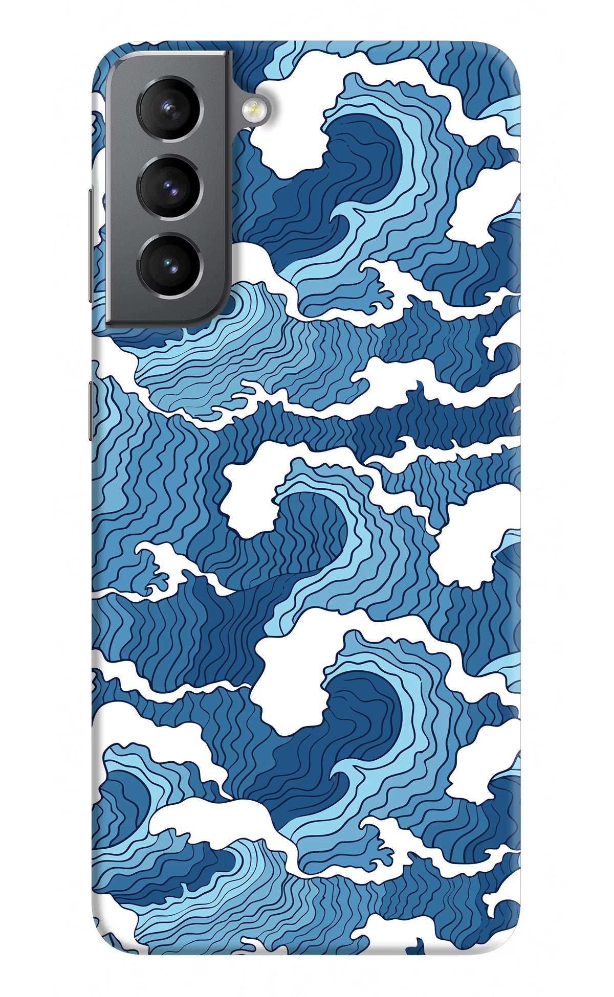 Blue Waves Samsung S21 Plus Hard Case Back Cover by Casekaro