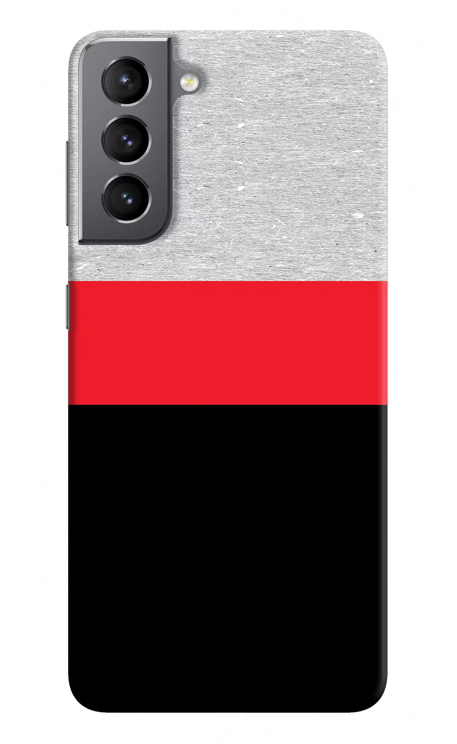 Tri Color Pattern Samsung S21 Plus Back Cover, Hard case