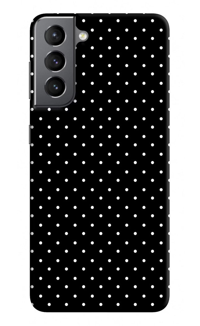 White Dots Samsung S21 Plus Hard Case Back Cover by Casekaro