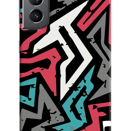 Geometric Graffiti Samsung S21 Plus Hard Case Back Cover by Casekaro