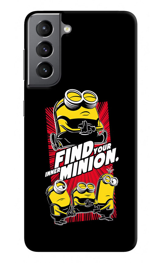 Find your inner Minion Samsung S21 Plus Hard Case Back Cover by Casekaro