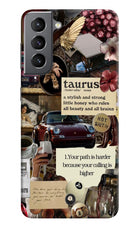 Taurus Zodiac Samsung S21 Plus Hard Case Back Cover by Casekaro