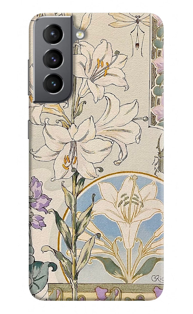 White Lily Samsung S21 Plus Hard Case Back Cover by Casekaro