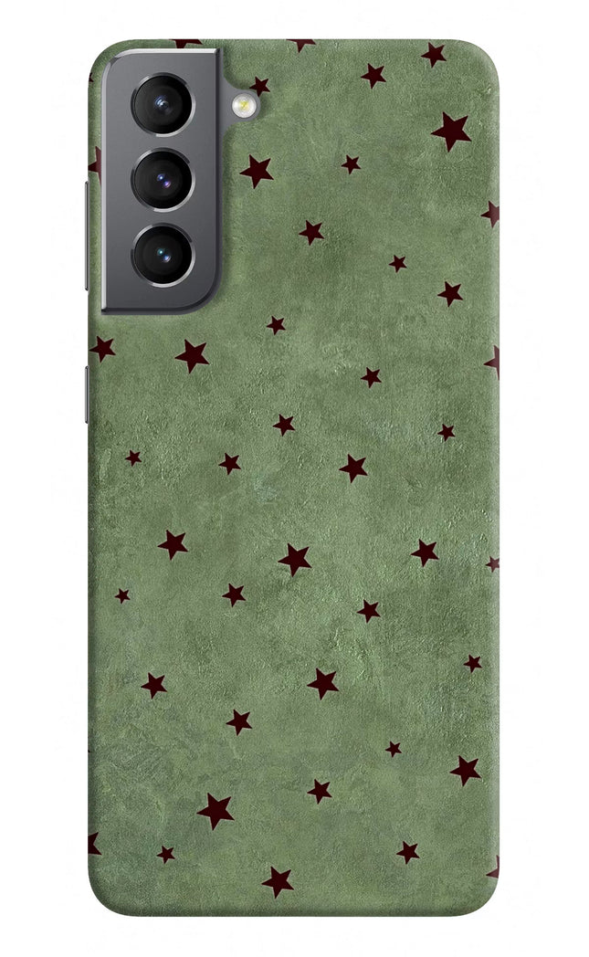Green Stars Samsung S21 Plus Hard Case Back Cover by Casekaro