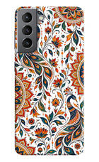White Mayura Samsung S21 Plus Back Cover