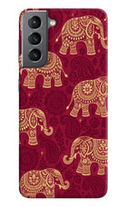 Maroon Elephant Samsung S21 Plus Hard Case Back Cover by Casekaro