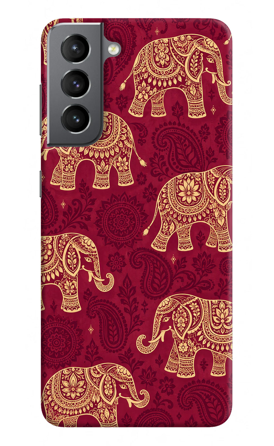 Maroon Elephant Samsung S21 Plus Back Cover, Hard case