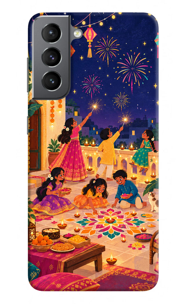 Diwali Night Samsung S21 Plus Hard Case Back Cover by Casekaro