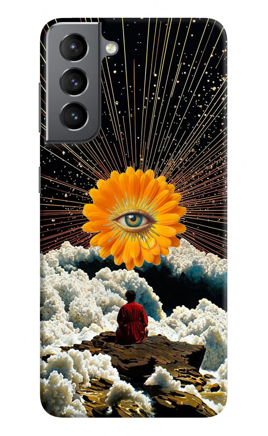 Cosmic Flower Samsung S21 Plus Back Cover, Hard case