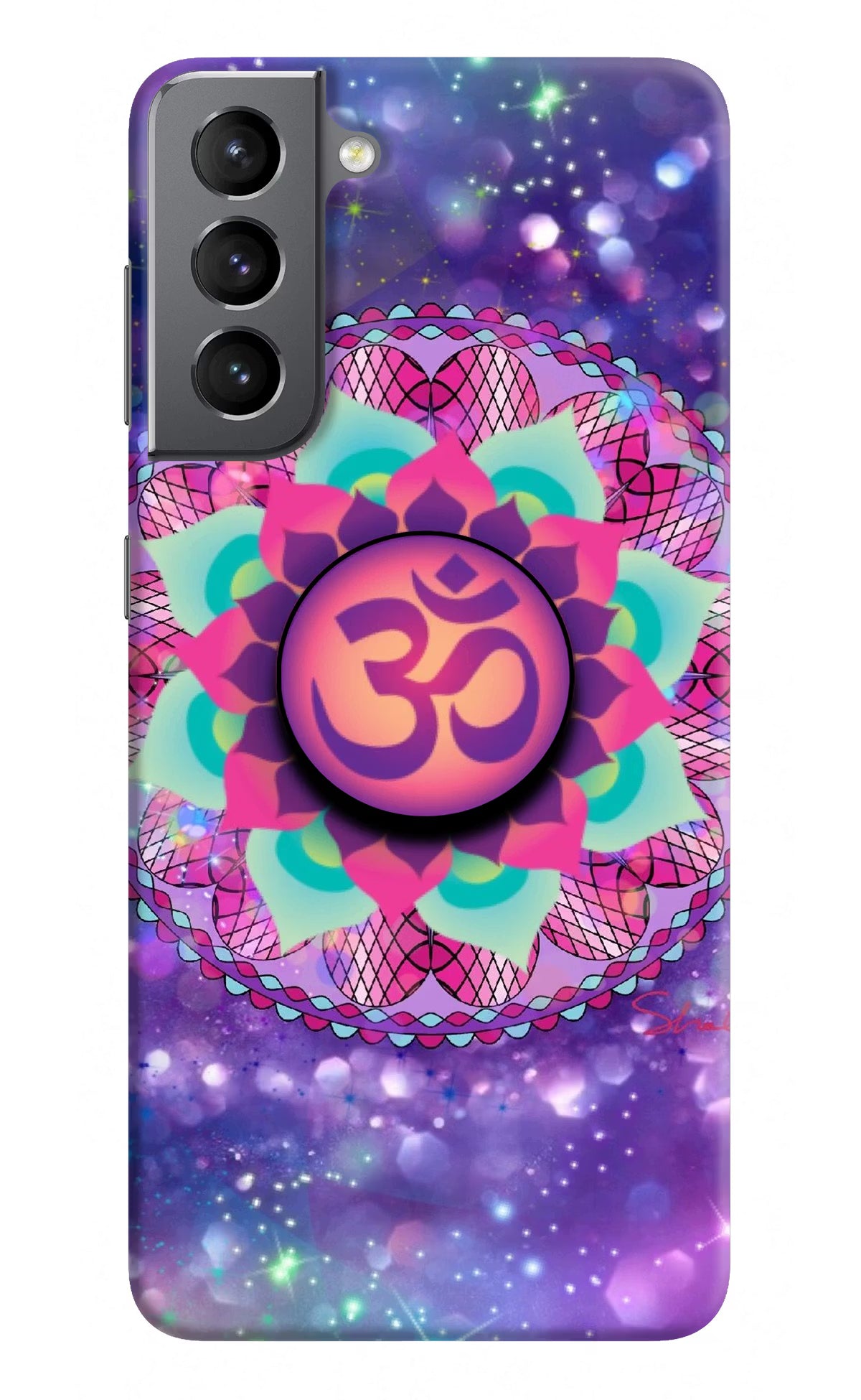 Om Purple Samsung S21 Plus Pop Case by Casekaro